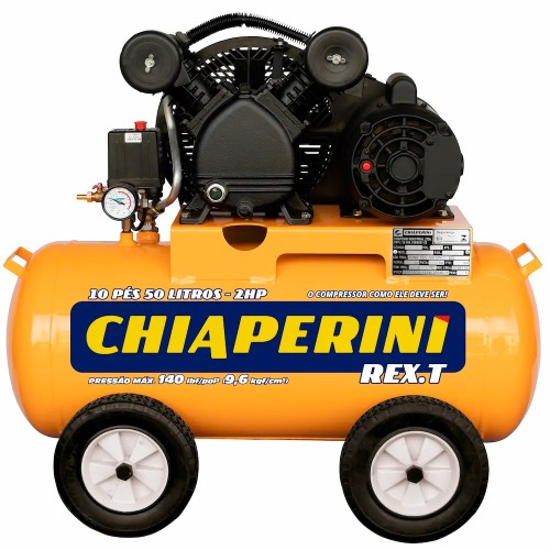Compressor de ar 10 p�s 50L 2 hp 140 libras monof�sico - REX.T M�vel