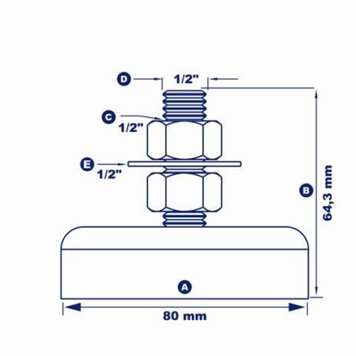 Suporte anti-vibra��o encaixe de 1/2