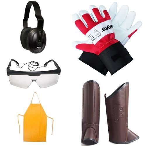 Kit de seguran�a para operador de ro�adeira com 5 pe�as tamanho 