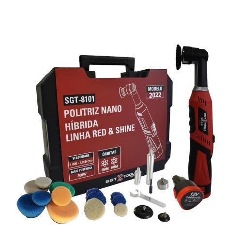 Politriz nano hibrida a bateria 12V com 2 baterias e acess�rios - SGT-8101  110V/220V