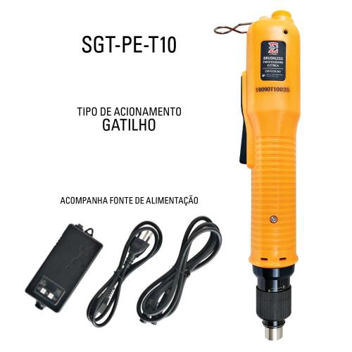 Parafusadeira elétrica parada automática Brushless 0,15 A 0,98 Nm com fonte - SGT-PE-T10 110V/220V Parafusadeira elétrica parada automática Brushless 0,15 A 0,98 Nm com fonte - SGT-PE-T10 110V/220V