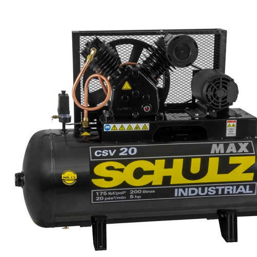 Compressor de ar 20 pés 200 litros 5 hp monofásico - CSV20/200 MAX 220V Compressor de ar 20 pés 200 litros 5 hp monofásico - CSV20/200 MAX 220V