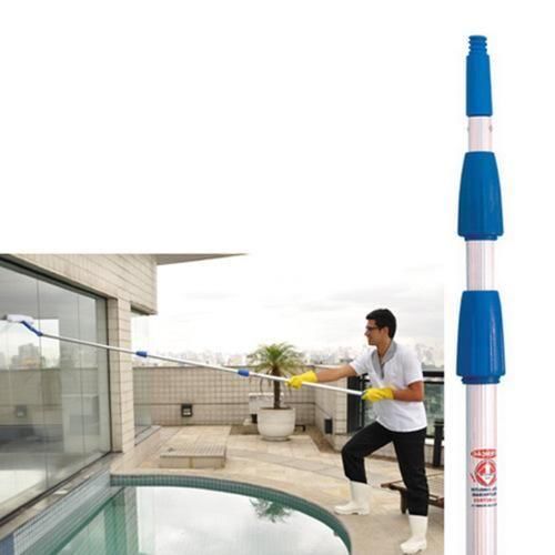 Extens�o telesc�pica de alum�nio com altura 1,5 a 3 m para limpeza de vidros - EX150
