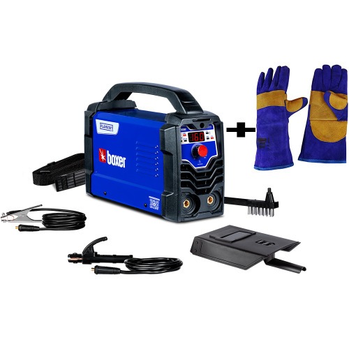 Inversora de solda 160A para eletrodo revestido e tig FLAMA161BV + Luva de raspa 15 cm  110V/220V