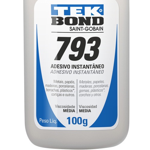Adesivo instantâneo industrial 100g - 793 Adesivo instantâneo industrial 100g - 793