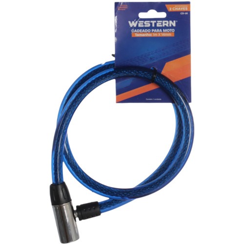 Cadeado para moto 100 cm com chave - CD-30