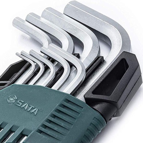 Jogo de chave allen hexagonal longa 1,5 a 10 mm com 9 pe�as