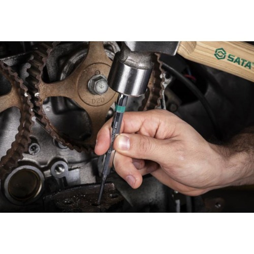 Jogo de talhadeira, pun��o e saca-pinos com 5 pe�as