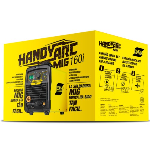 Inversora de solda 160A Multiprocesso Mig e Eletrodo - HandyArc MIG 160i  220V