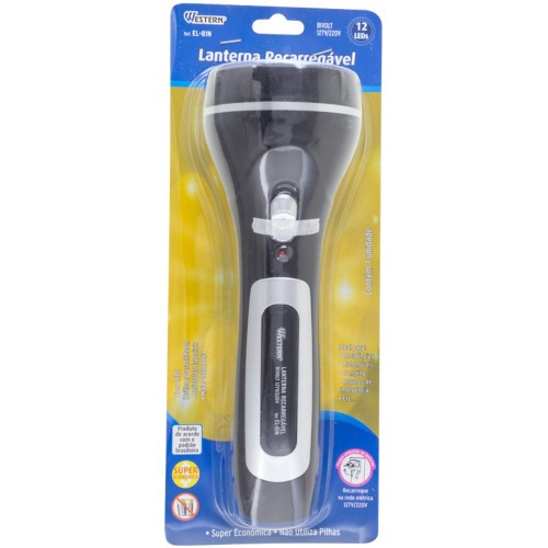 Lanterna a bateria 4V recarreg�vel com 12 Leds - EL-81N  110V/220V