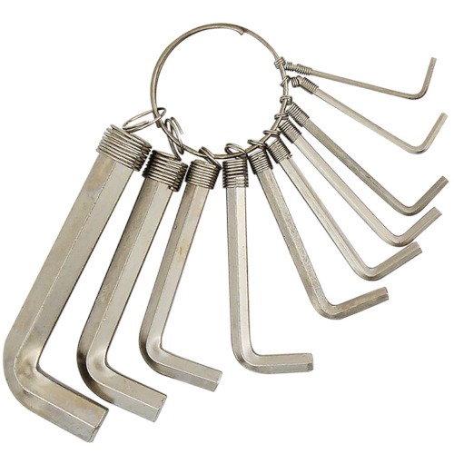 Jogo de chave allen 1,5 a 10 mm 10 pe�as