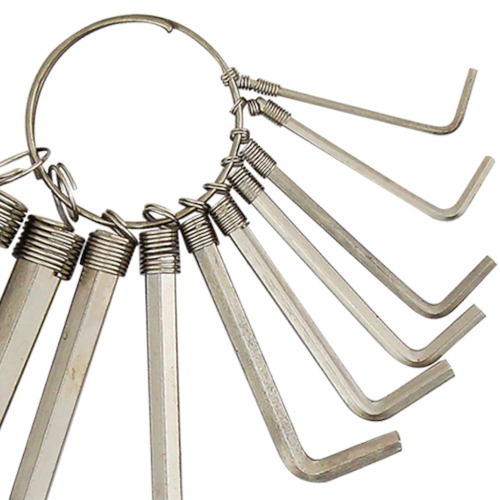 Jogo de chave allen 1,5 a 10 mm 10 pe�as