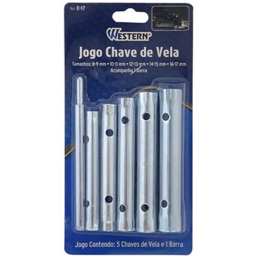 Jogo de chave de vela 5 pe�as - E-17
