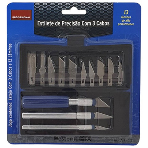 Jogo de estilete de precis�o com 16 pe�as - EST-13