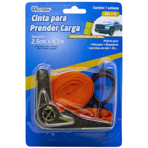 Cinta para prender carga com catraca 4,5 metros
