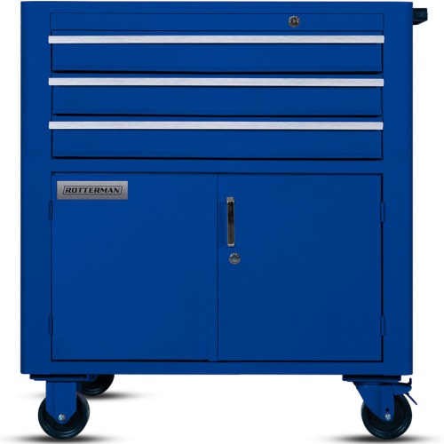 Carrinho para ferramentas com 3 gavetas e 2 portas 