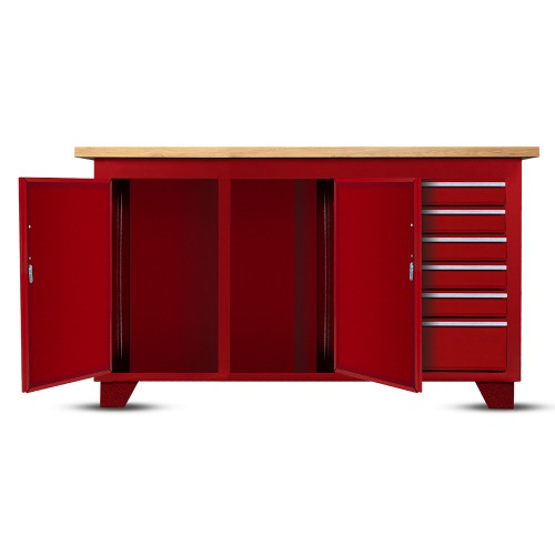 Bancada fechada com 6 gavetas e 2 portas RLL-204
