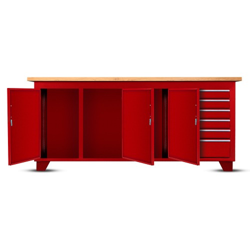 Bancada fechada com 6 gavetas e 3 portas - RLL-214