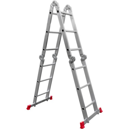 Escada multifuncional de alum�nio 3 x 4 com 12 degraus 8 em 1 - 428132