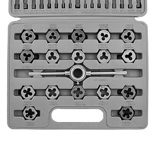 Jogo de macho e cossinetes M3 x M12 com 40 peças Jogo de macho e cossinetes M3 x M12 com 40 peças