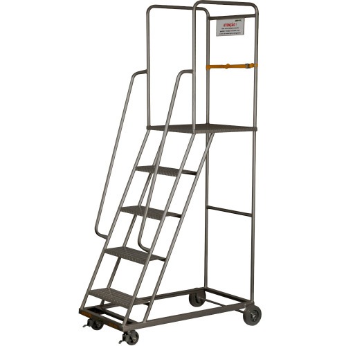 Escada plataforma de ferro 1,5 m 4 degraus + patamar - 58-D