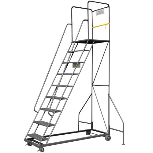 Escada plataforma de ferro 2,5 m 8 degraus + patamar - 58-B Escada plataforma de ferro 2,5 m 8 degraus + patamar - 58-B