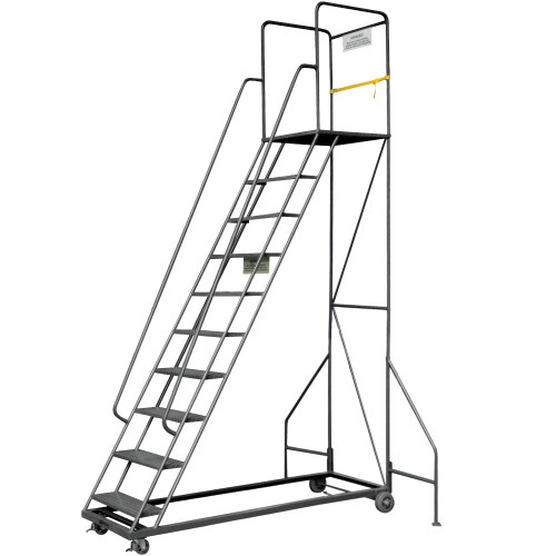 Escada plataforma de ferro 3,0 m 9 degraus + patamar - 58-C