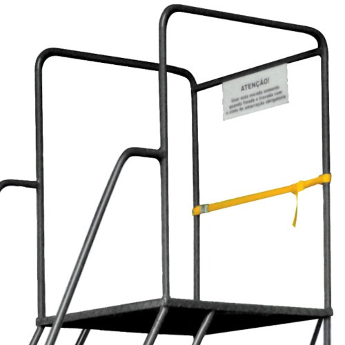 Escada plataforma de ferro 3,0 m 9 degraus + patamar - 58-C