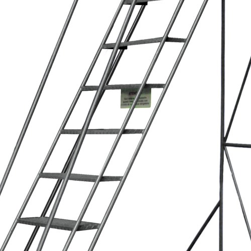 Escada plataforma de ferro 3,0 m 9 degraus + patamar - 58-C