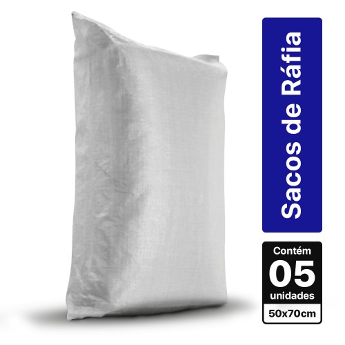 Saco para entulho em ráfia 50 x 70 cm com 5 peças Saco para entulho em ráfia 50 x 70 cm com 5 peças