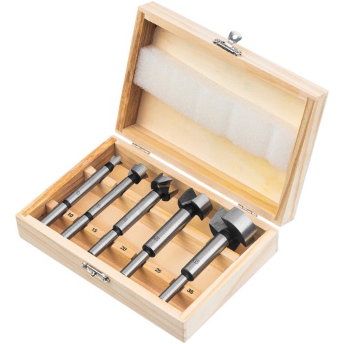 Jogo de brocas 10 a 35 mm para fechadura com 5 peças - 7044055 Jogo de brocas 10 a 35 mm para fechadura com 5 peças - 7044055