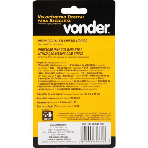 Veloc�metro digital para bicicleta multifun��es