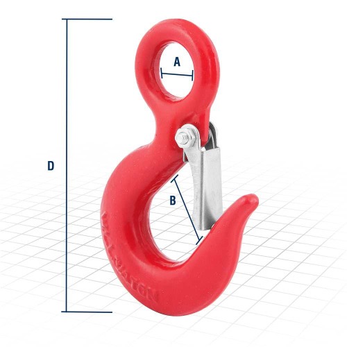 Gancho olhal com trava de seguran�a 0,75 ton.