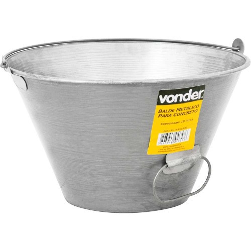 Balde met�lico para concreto 10 litros