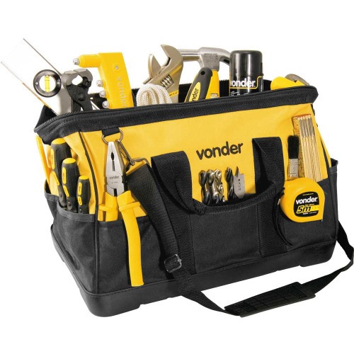 Bolsa em lona 430 x 240 x 300 mm com 22 bolsos - BL017 Bolsa em lona 430 x 240 x 300 mm com 22 bolsos - BL017