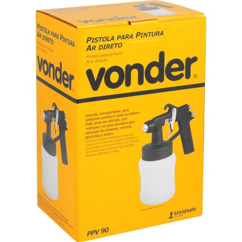 Pistola de pintura tipo sucção Ar direto bico de 1,1 mm - PPV 90 Pistola de pintura tipo sucção Ar direto bico de 1,1 mm - PPV 90