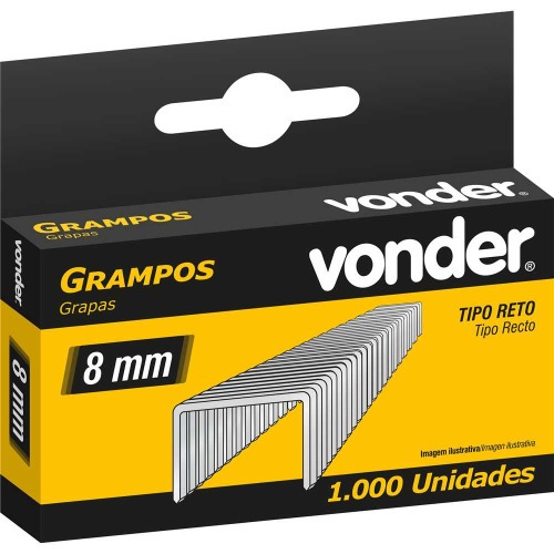 Grampo 8 mm para grampeador manual caixa com 1000 pe�as