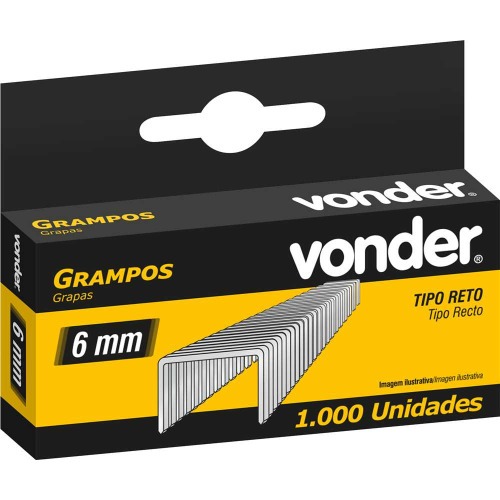 Grampo 6 mm para grampeador manual caixa com 1000 pe�as
