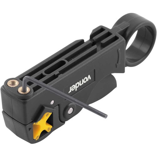 Desencapador para fios e cabos coaxiais