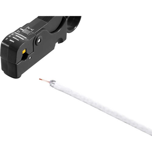 Desencapador para fios e cabos coaxiais