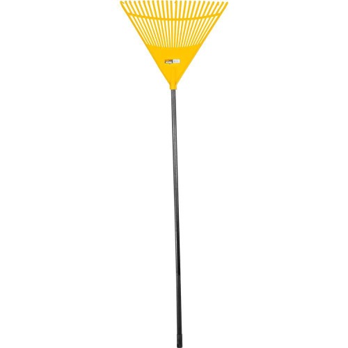 Vassoura pl�stica para grama 24 dentes com cabo