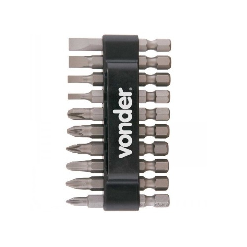 Jogo de bits e ponteiras encaixe sextavado de 1/4