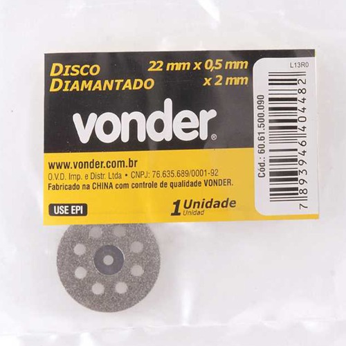 Disco de corte diamantado 22mm para microrretífica Disco de corte diamantado 22mm para microrretífica