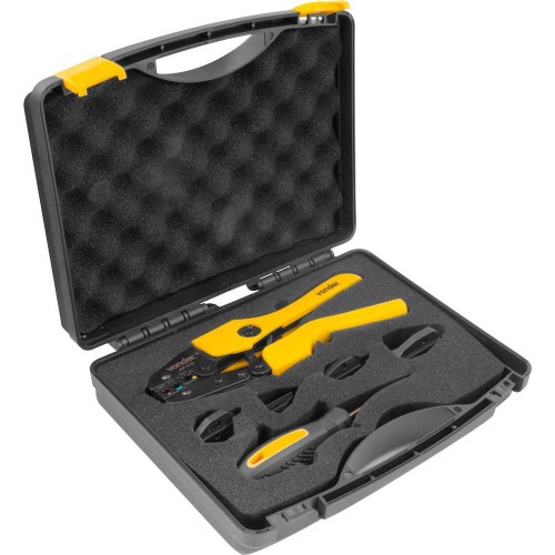 Alicate prensa terminais para fios e cabos com bitolas de 1 a 16 mm² Alicate prensa terminais para fios e cabos com bitolas de 1 a 16 mm²