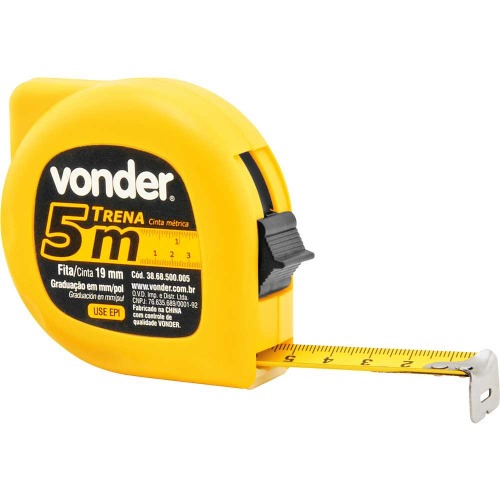 Trena com fita de a�o 19 mm x 5 m com trava 