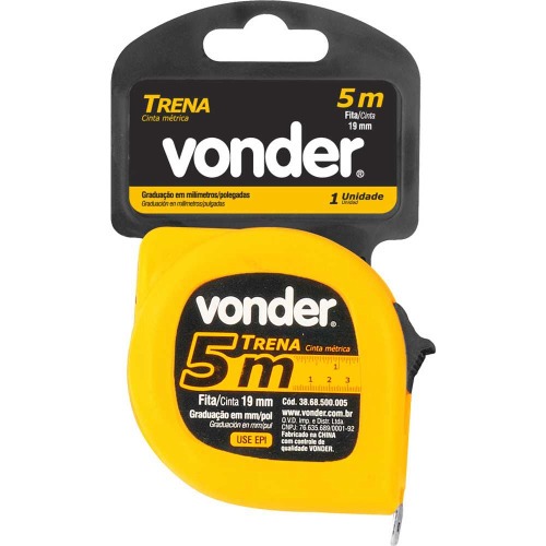 Trena com fita de a�o 19 mm x 5 m com trava 