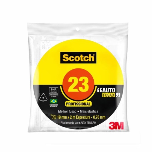 Fita isolante auto fus�o 19 mm x 2 metros -SCOTCH 23BR
