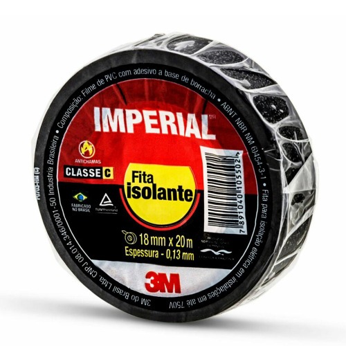Fita isolante 18 mm x 20 metros - IMPERIAL