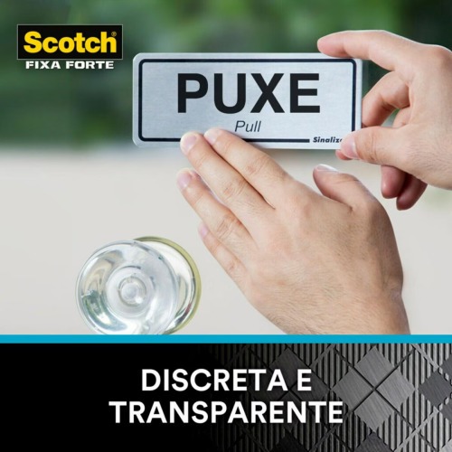 Fita adesiva dupla face 12 mm x 2 metros transparente