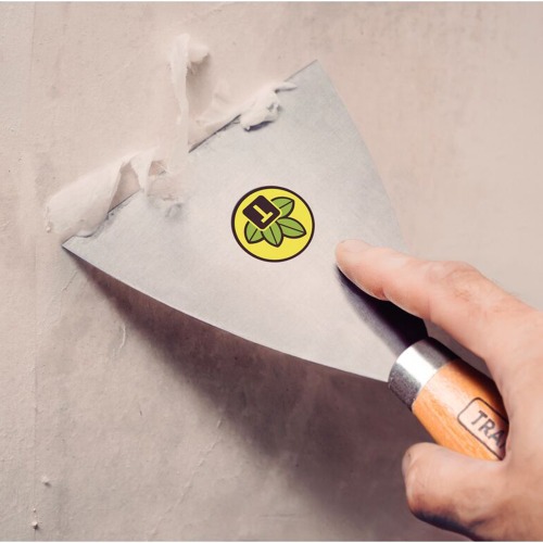 Esp�tula r�gida 8 cm em a�o com cabo de madeira